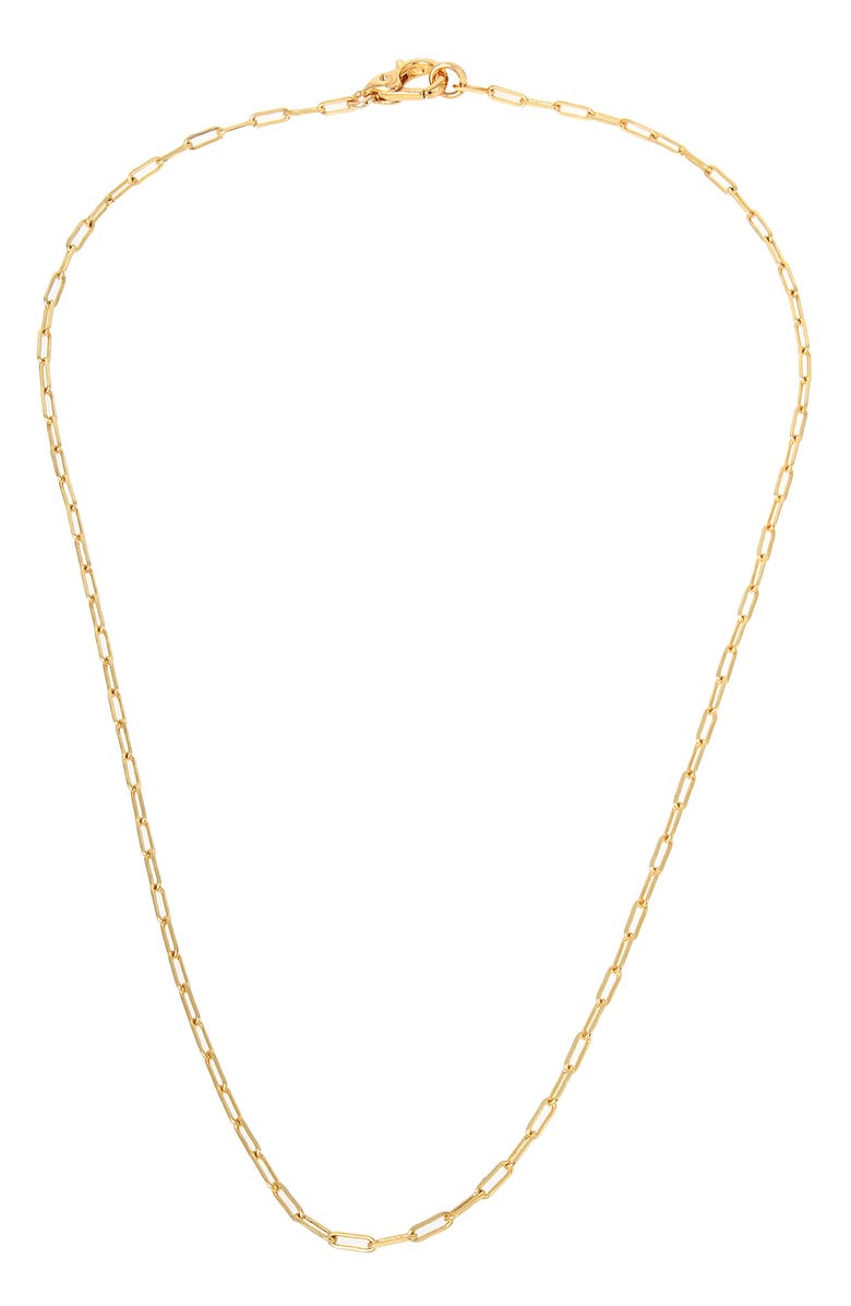 AllSaints Paper Clip Convertible Chain Necklace, Alternate, color, Gold