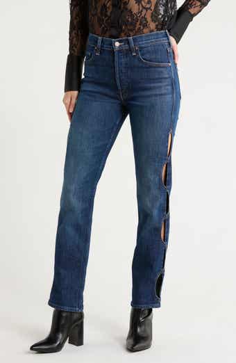 MOTHER The Wiggly Smarty Pants Cutout Skinny Jeans