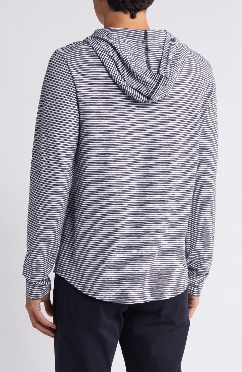 Vince Stripe Slub Long Sleeve Hooded T-Shirt, Alternate, color,