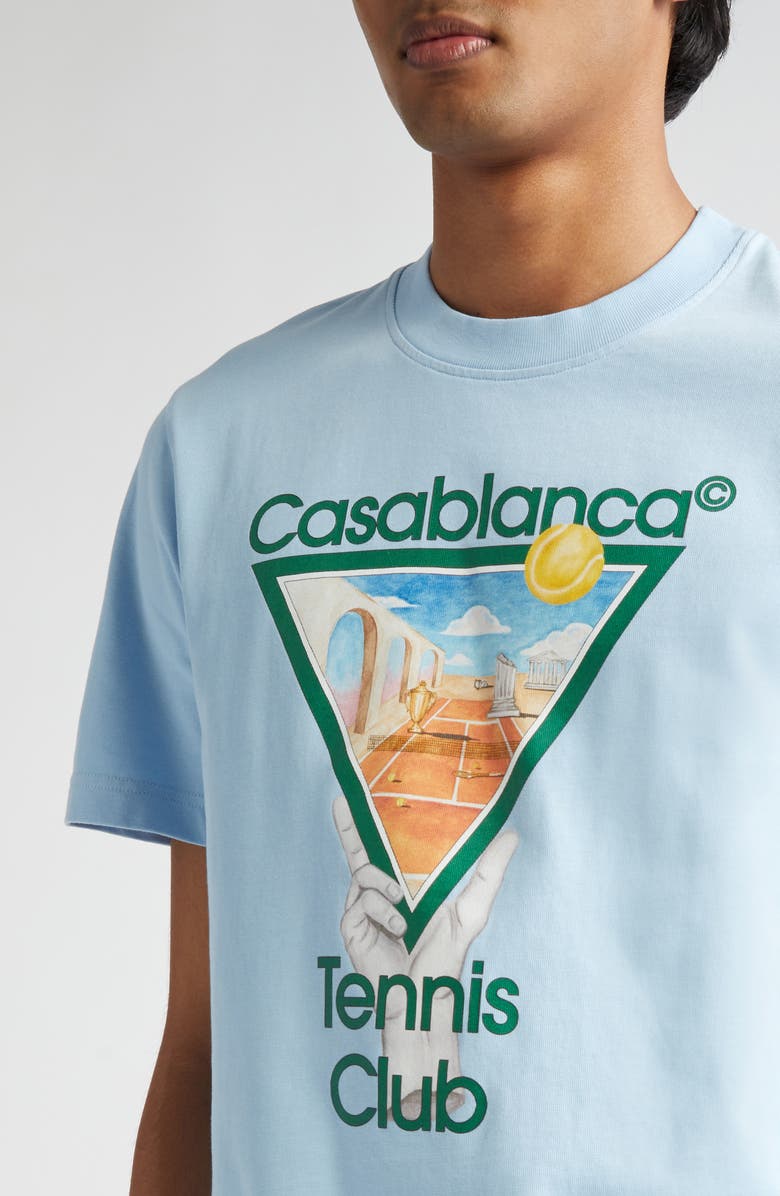 Casablanca Metaphysical Tennis Icon Organic Cotton Graphic T-Shirt, Alternate, color, 