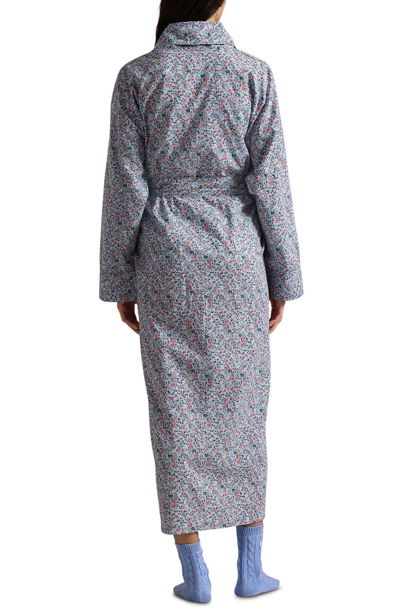 Polo Ralph Lauren Floral Cotton Long Robe, Alternate, color, Petite Floral
