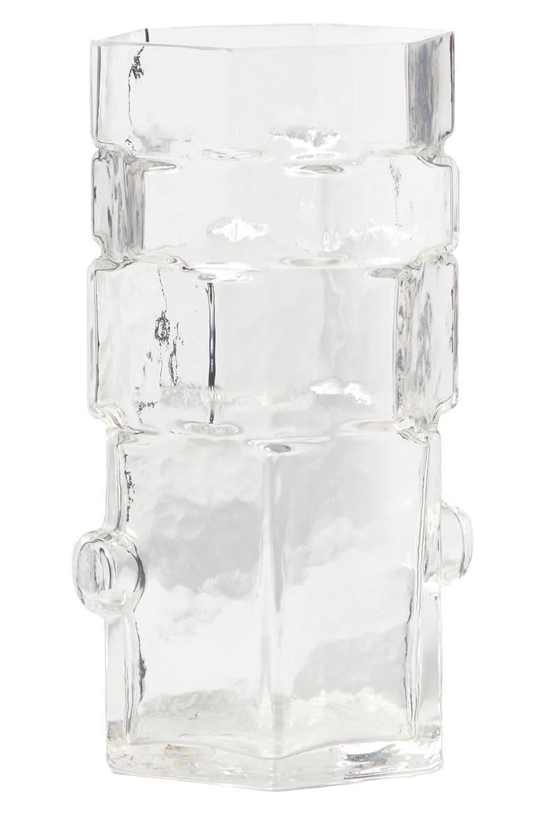 Hex Glass Vase, Main, color, CLEAR