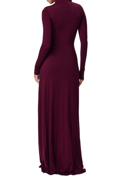 Naked Wardrobe Funnel Neck Long Sleeve Dress In Purple