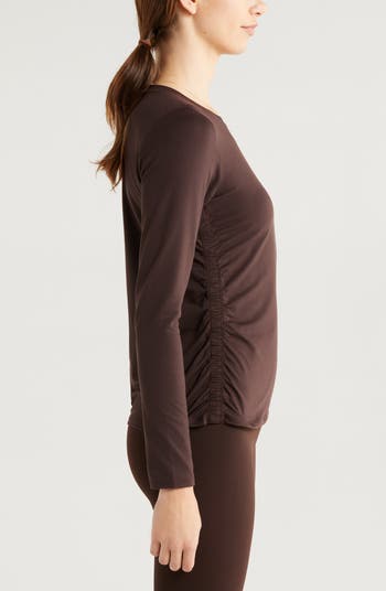 Ruched Long Sleeve T-Shirt