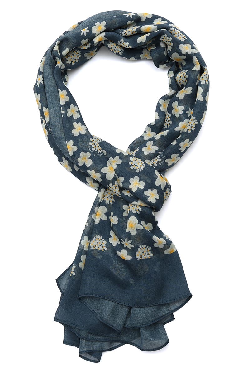 Kurt Geiger London Ditzy Floral Oblong Scarf, Alternate, color, Vintage Blue