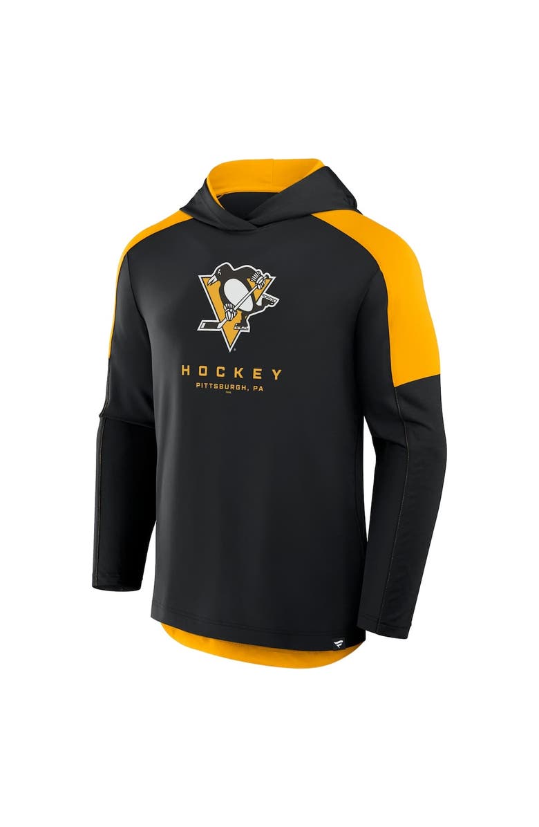 FANATICS Men's Fanatics Black Pittsburgh Penguins Meta Game Transitional Pullover Hoodie, Alternate, color, Black