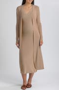 PIETRO BRUNELLI MATERNITY Longline Side Slit Maternity Cardigan