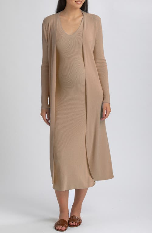 Pietro Brunelli Maternity Longline Side Slit Maternity Cardigan