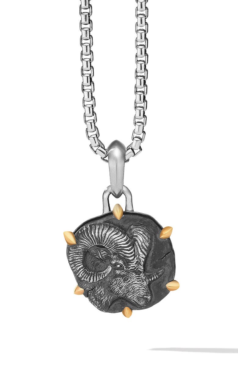 David Yurman Zodiac Amulet Pendant, Main, color, Silver-Aries