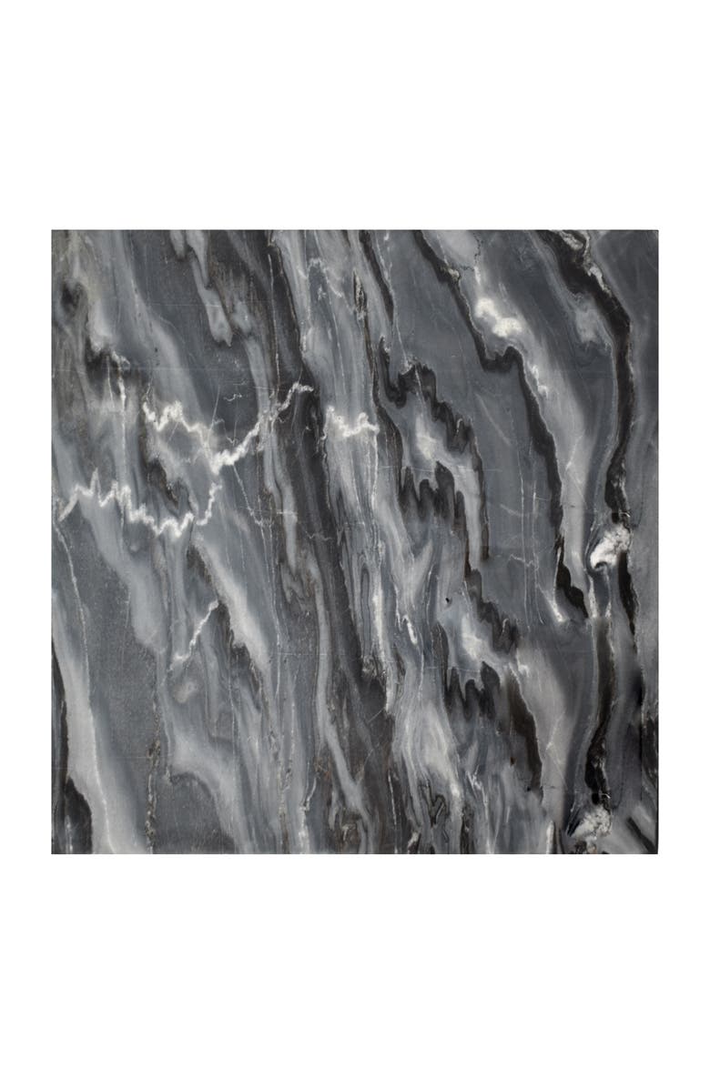 JONATHAN Y Felix 15" Contemporary Natural Marble Handmade Cube End Table, Alternate, color, Black/White