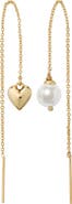 Kate Spade New York chain reaction mismatched threader earrings