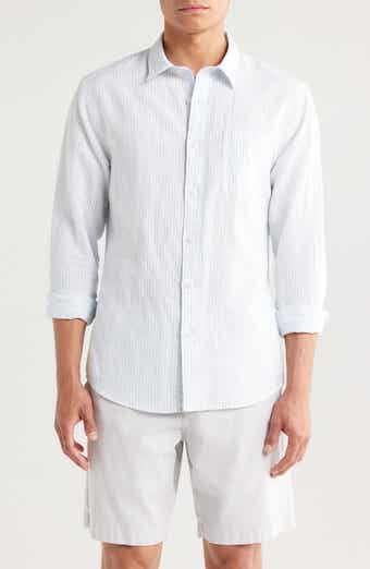 Vince Stripe Linen & Cotton Button-Up Shirt