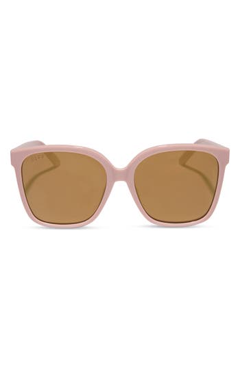 Diff Hazel 58mm Square Sunglasses In Sand