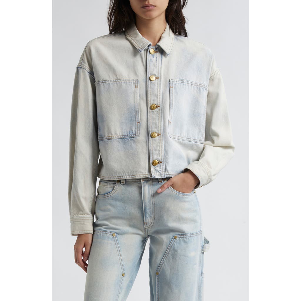 Ulla Johnson The Bobbi Denim Trucker Jacket In Cielo