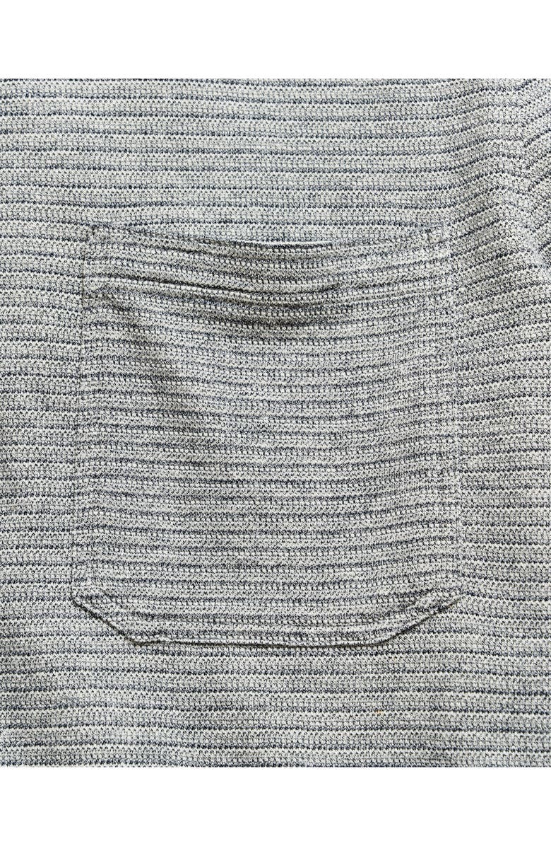 Billy Reid Textured Treme Knit Short Sleeve Button-Up Shirt, Alternate, color, Grey Heather