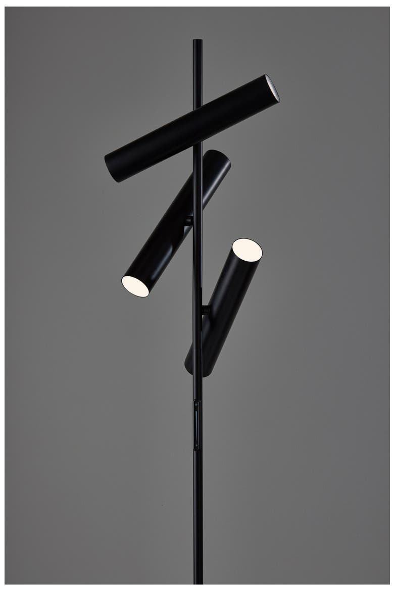 Greer LED Floor Lamp, Alternate, color, BLACK