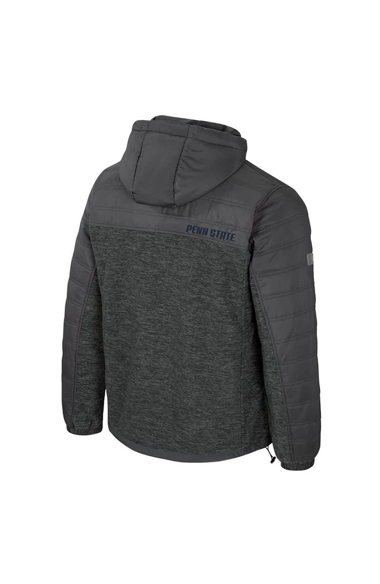 COLOSSEUM Men's Colosseum Charcoal Penn State Nittany Lions Nightman Full-Zip Hoodie Puffer Jacket, Alternate, color, Charcoal