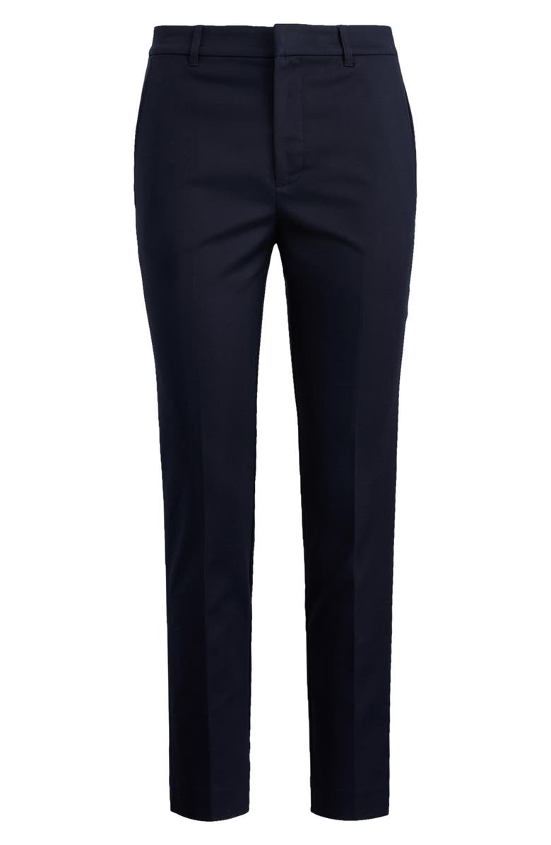Lauren Ralph Lauren Double Faced Stretch Cotton Pants, Alternate, color, Lauren Navy