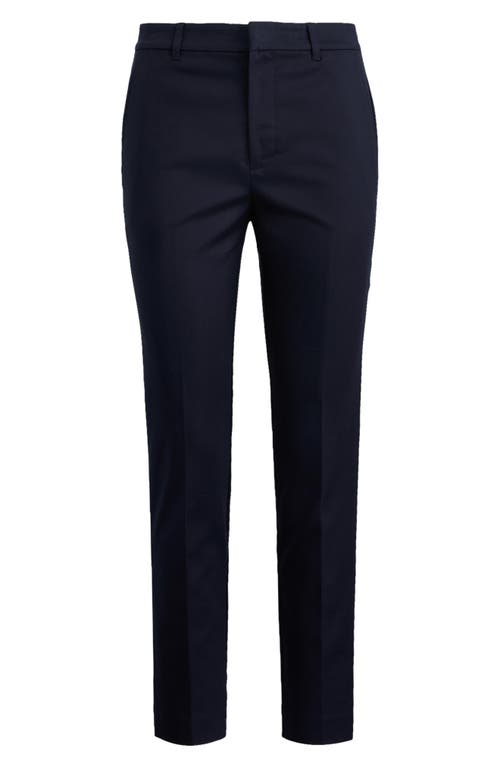 Shop Ralph Lauren Lauren Double Faced Stretch Cotton Pants In Lauren Navy