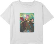 KPop Demon Hunters Girls' Huntrix Golden Photocard Logo Cropped T-Shirt