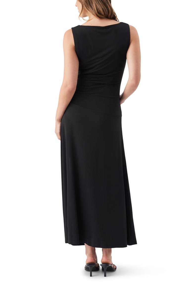 Erika Ruched Sleeveless Maternity Dress, Alternate, color, Black