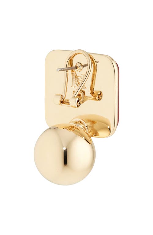 Carolina Herrera Geometric Drop Earrings In Gold