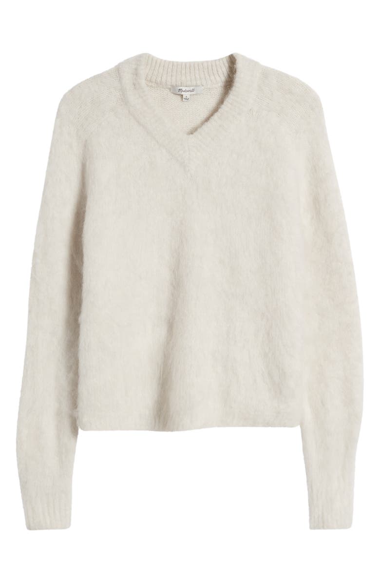 Madewell Brushed V-Neck Sweater, Alternate, color,