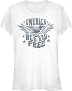 Lost Gods Juniors Lost Gods America Wild and Free Bald Eagle T Shirt
