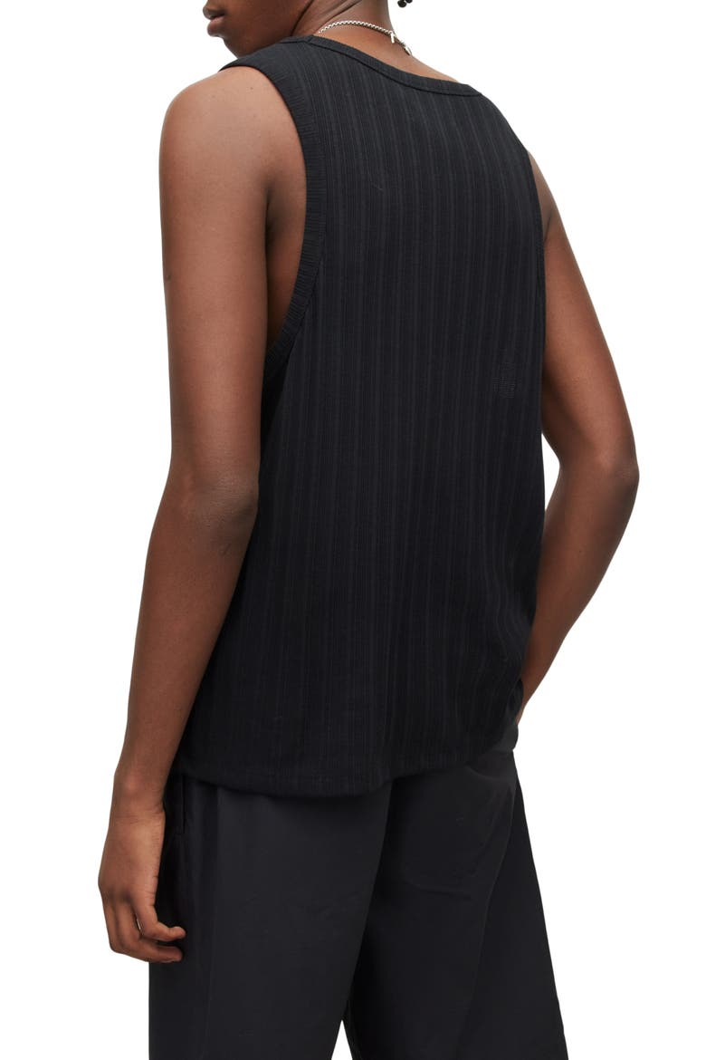 Madison Pointelle Knit Tank, Alternate, color, JET BLACK