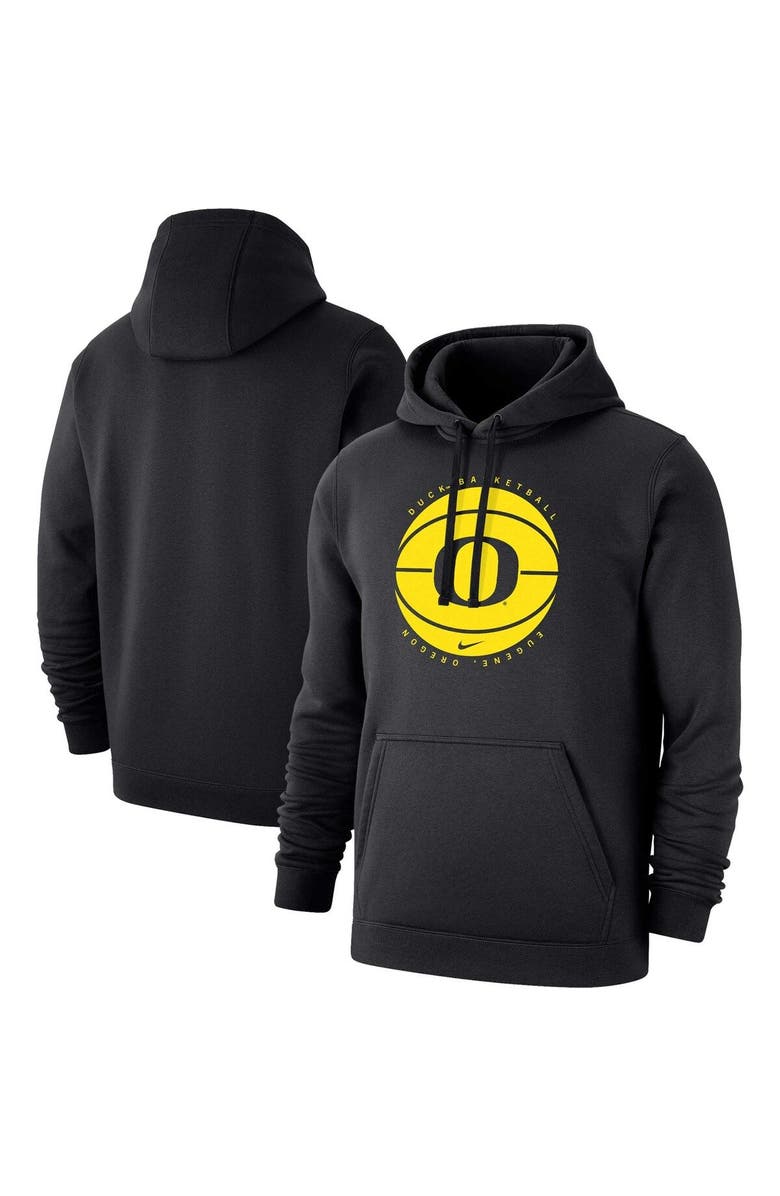 Nike Men's Nike Black Oregon Ducks Basketball Pullover Hoodie, Main, color, Black