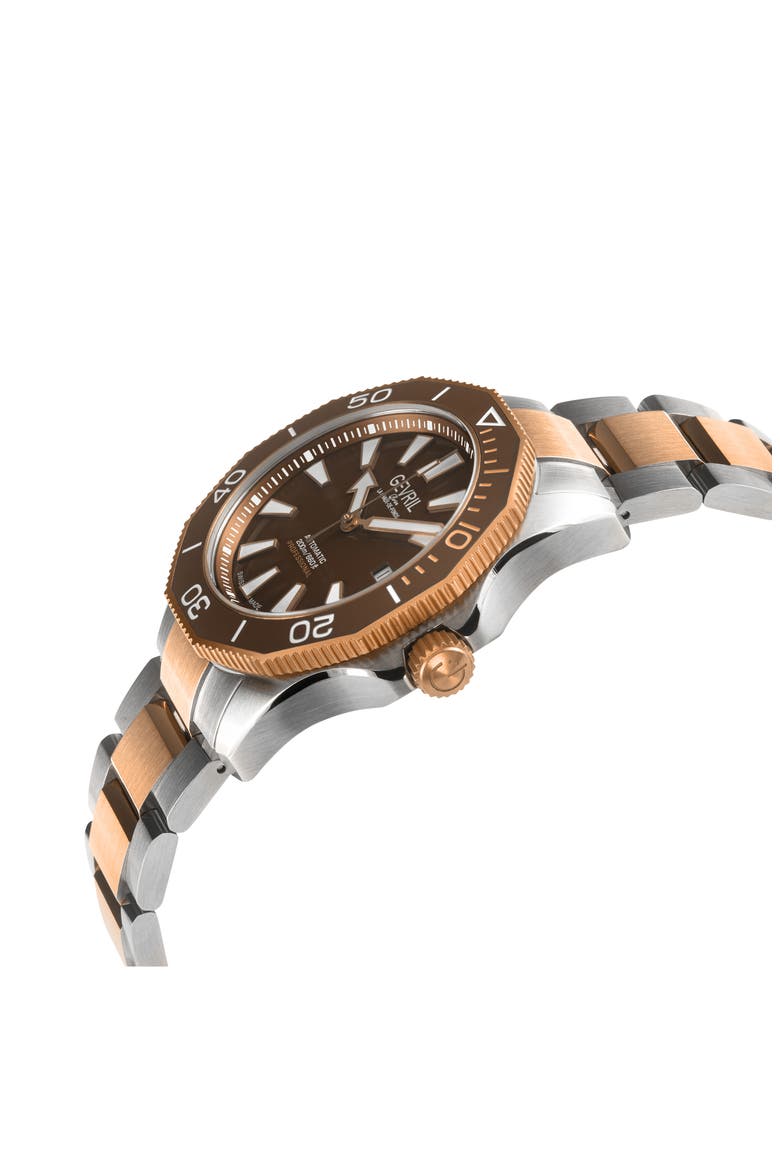 Pier 90 Automatic Bracelet Watch, 45mm, Alternate, color, 2 TONED SS/ RG