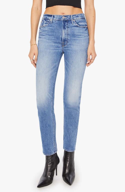 Mother The Dazzler Flood Straight Leg Jeans In Blue