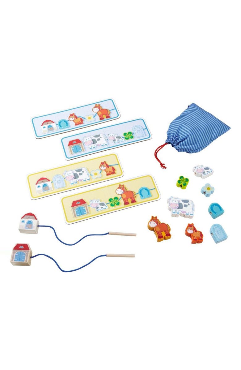 HABA On the Farm Threading Game, Main, color, 