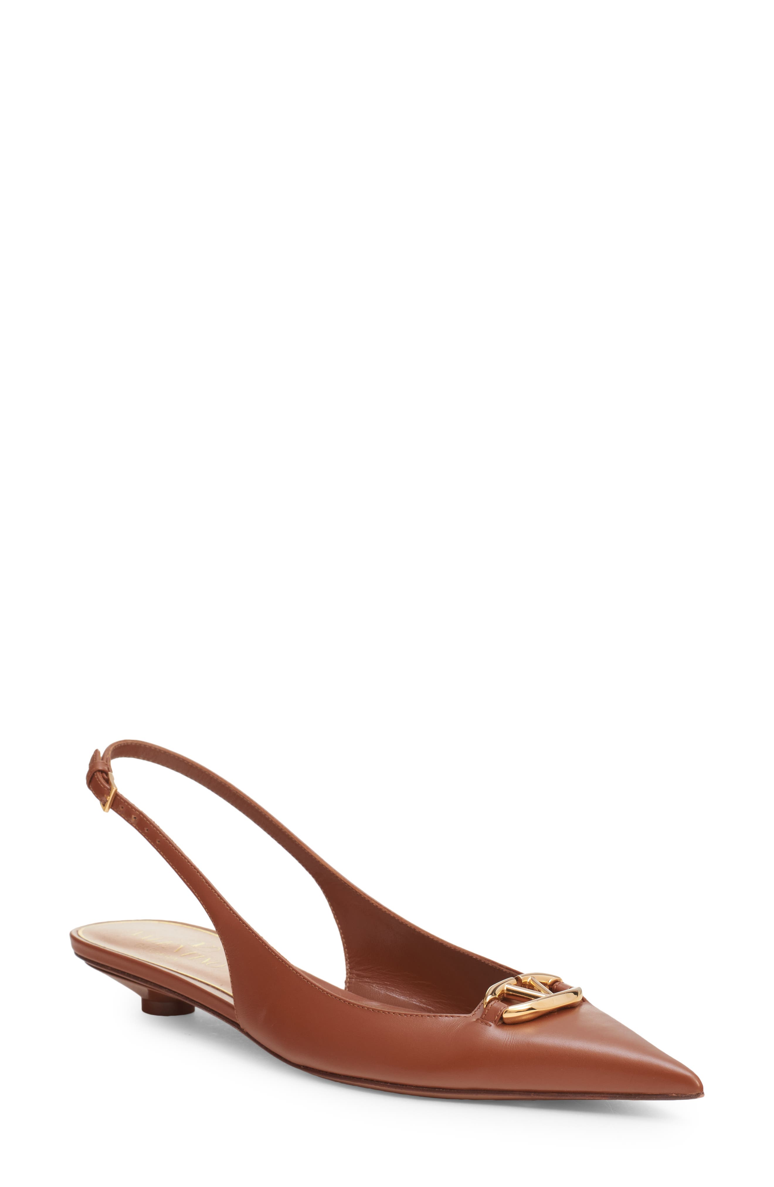 Valentino Garavani VLOGO Moon Pointed Toe Slingback Pump, Main, color, 