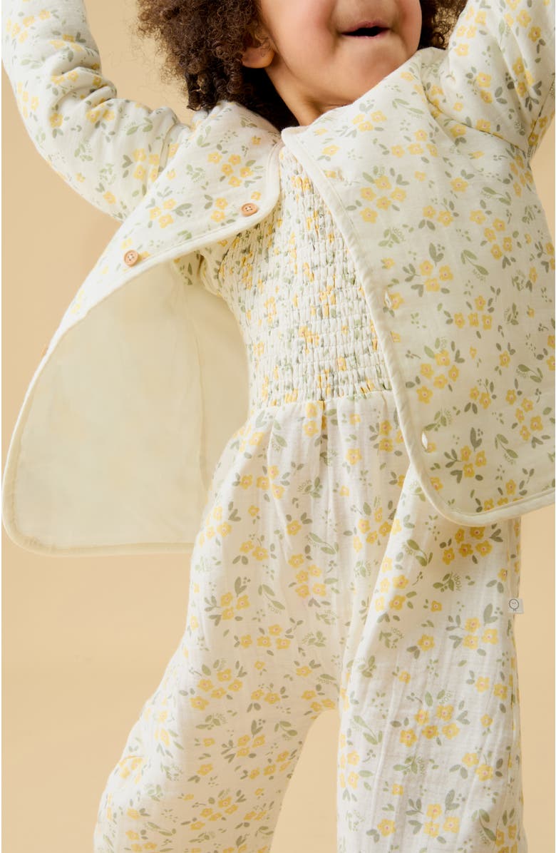 MORI Floral Muslin Jumpsuit, Alternate, color, Floral Cloud Dancer