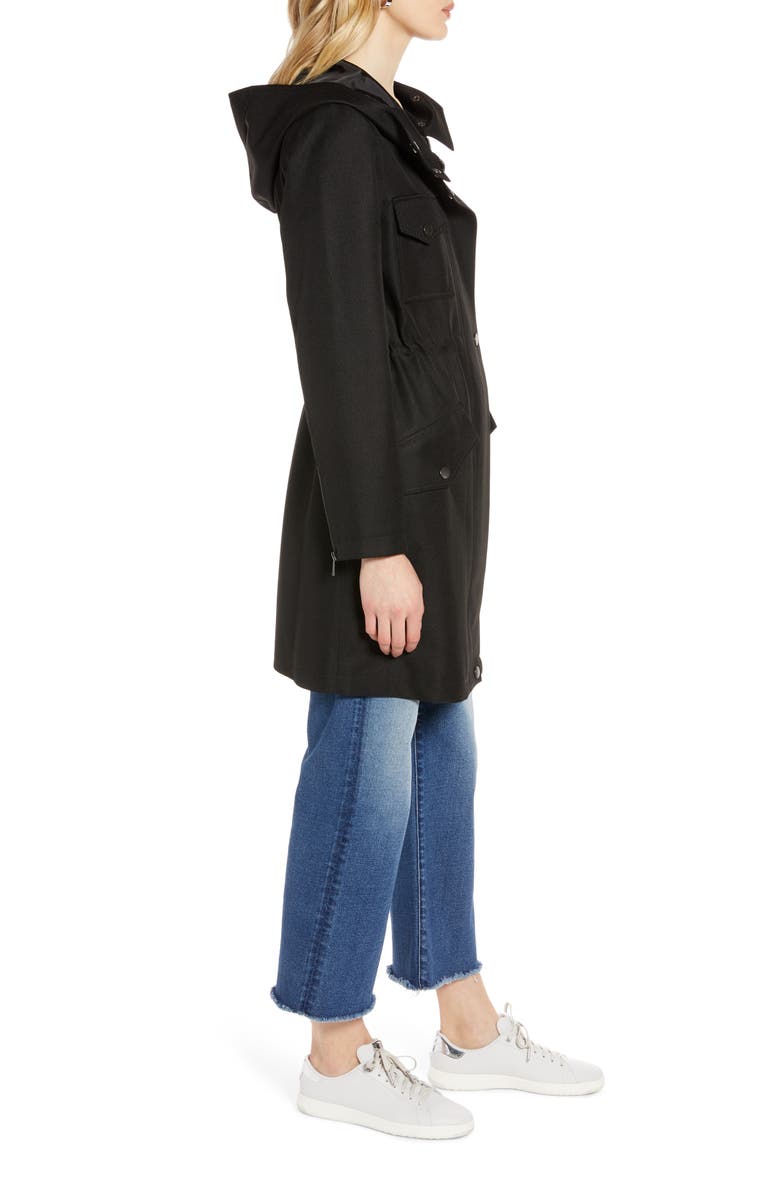 Halogen<sup>®</sup> Cinch Waist Hooded Raincoat, Alternate, color,