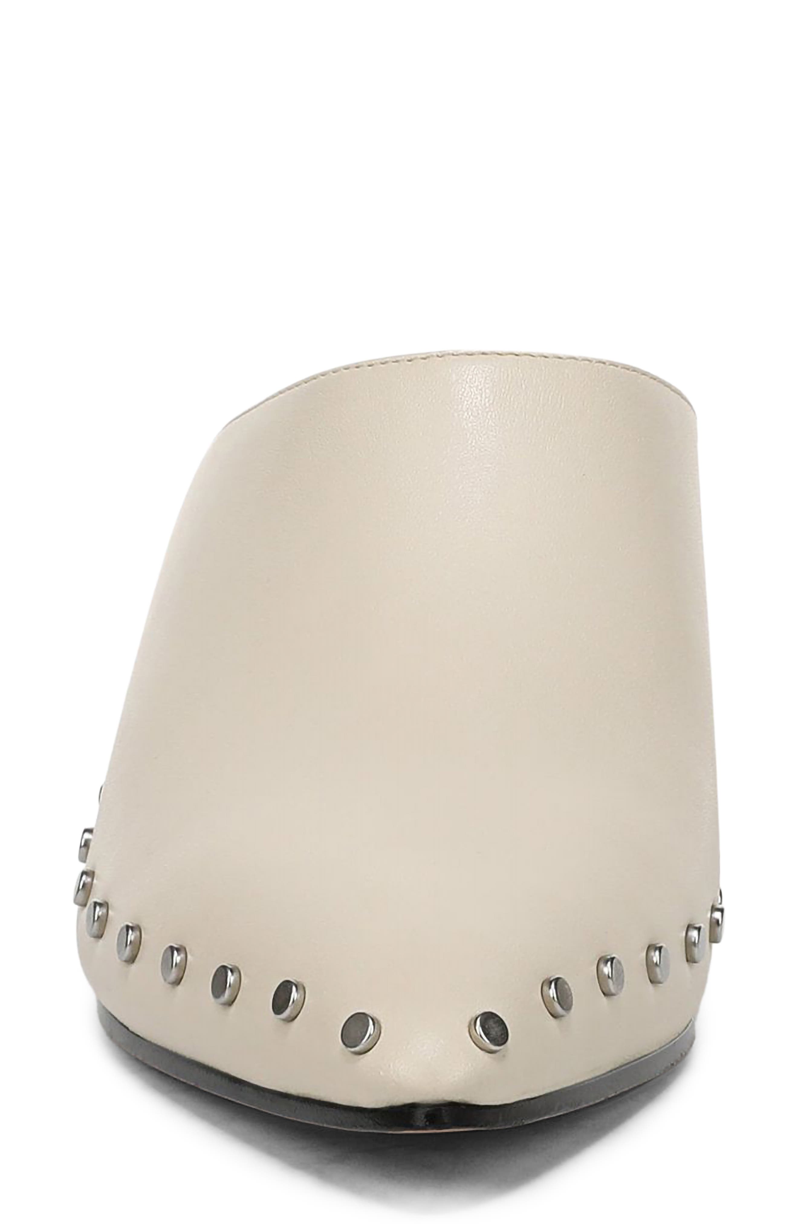 August Studded Leather Mule, Alternate, color, MOONLIGHT