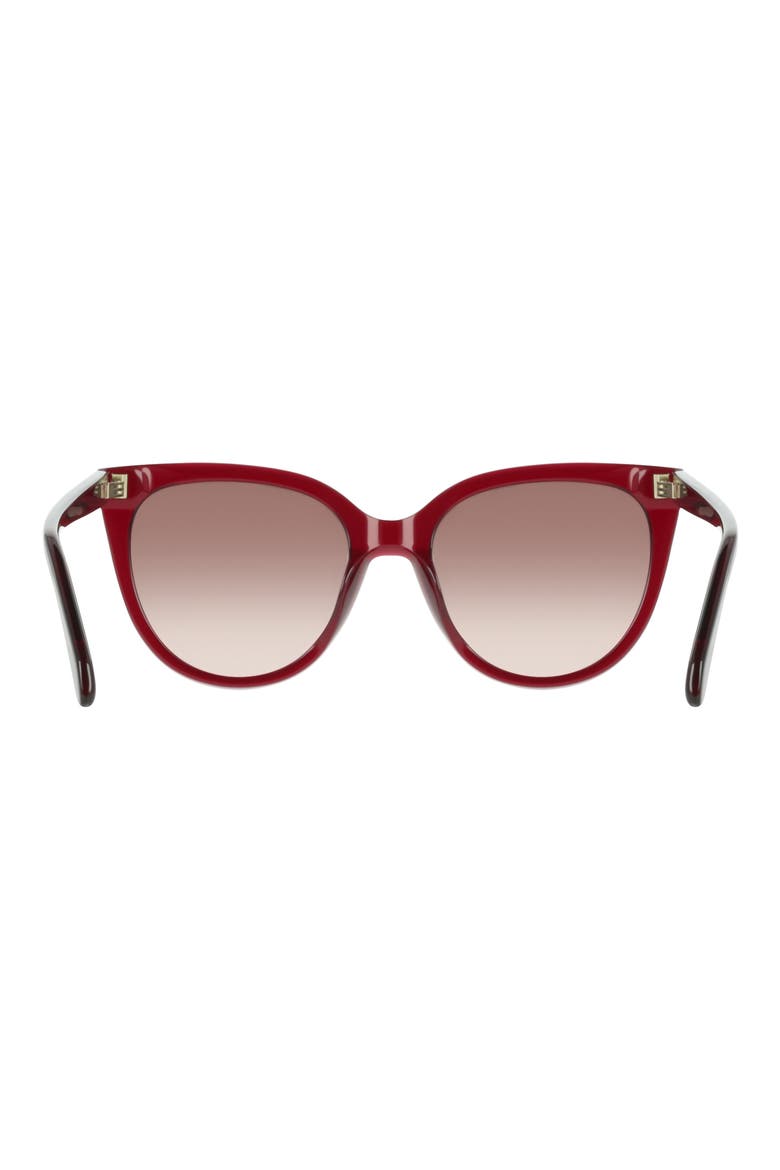 56mm Gradient Cat Eye Sunglasses, Alternate, color, TRANSPARENT WINE