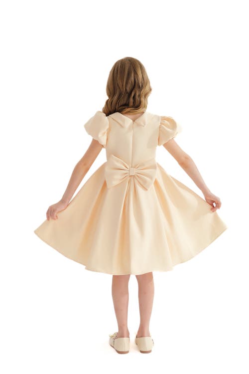 Tulleen Barrymore Teacup Buttoned Dress In Champagne