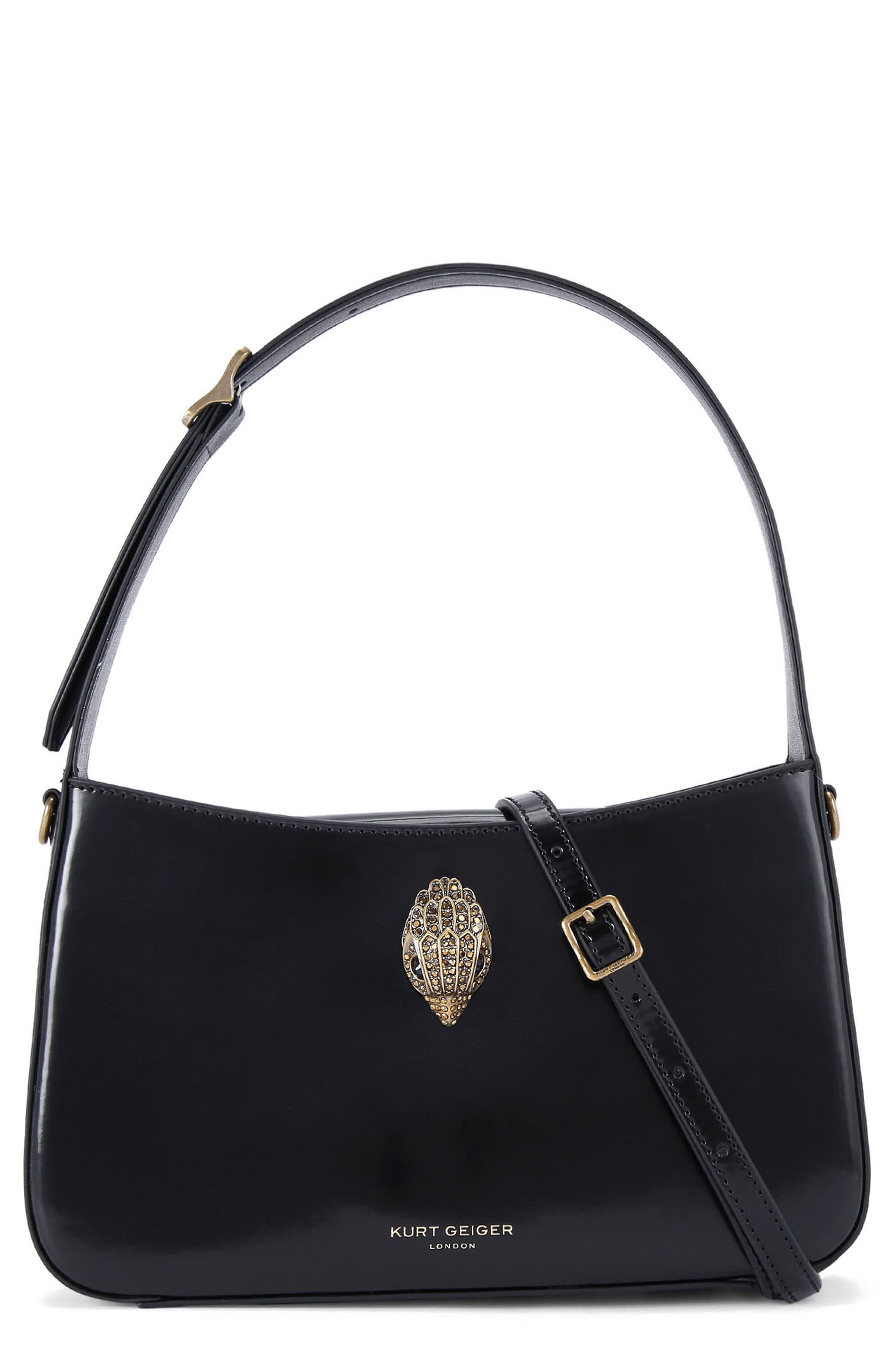 Kurt Geiger London Bond Leather Shoulder Bag, Main, color, 