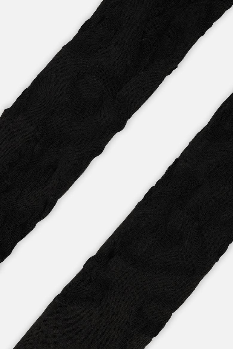 Knit Textured Smooth Stretch Tights, Alternate, color, Black