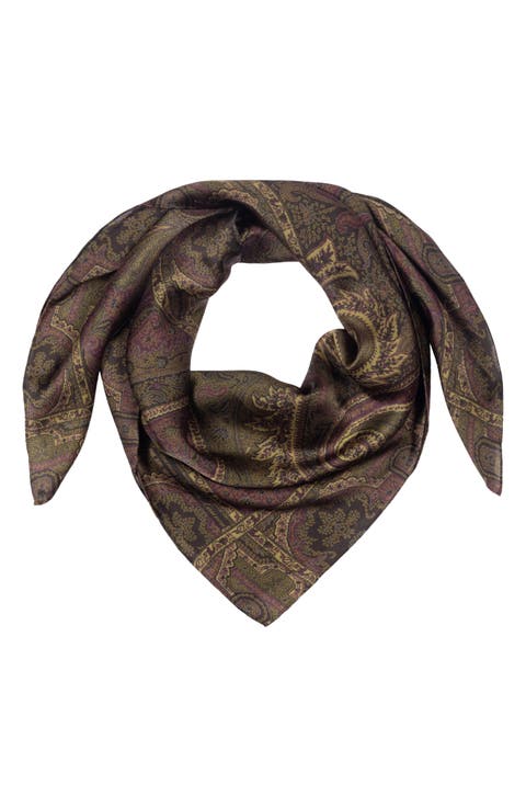 Paisley Silk Square Scarf