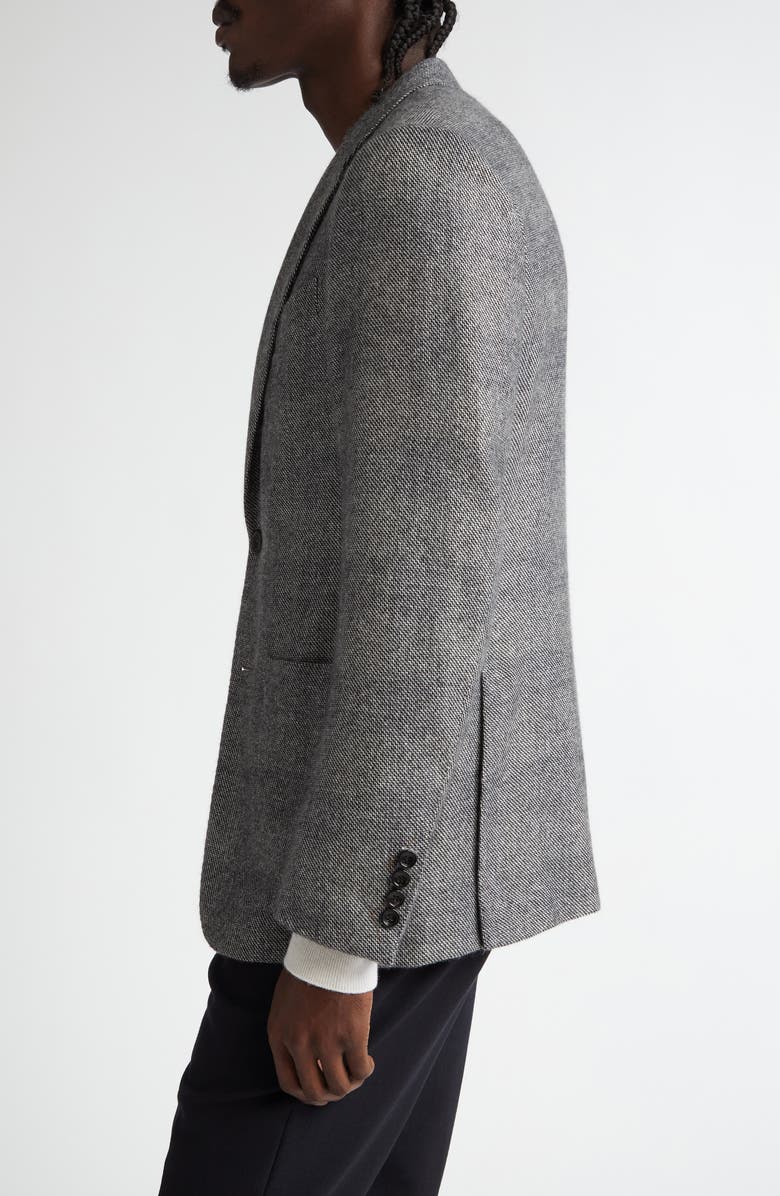 ZEGNA Textured Cashmere, Silk & Linen Sport Coat, Alternate, color, Grey