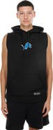 New Era Men's New Era Black Detroit Lions Combine Sleeveless Hoodie