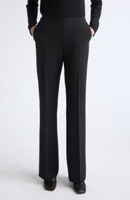 Max Mara Morata Stretch Virgin Wool Flare Leg Pants