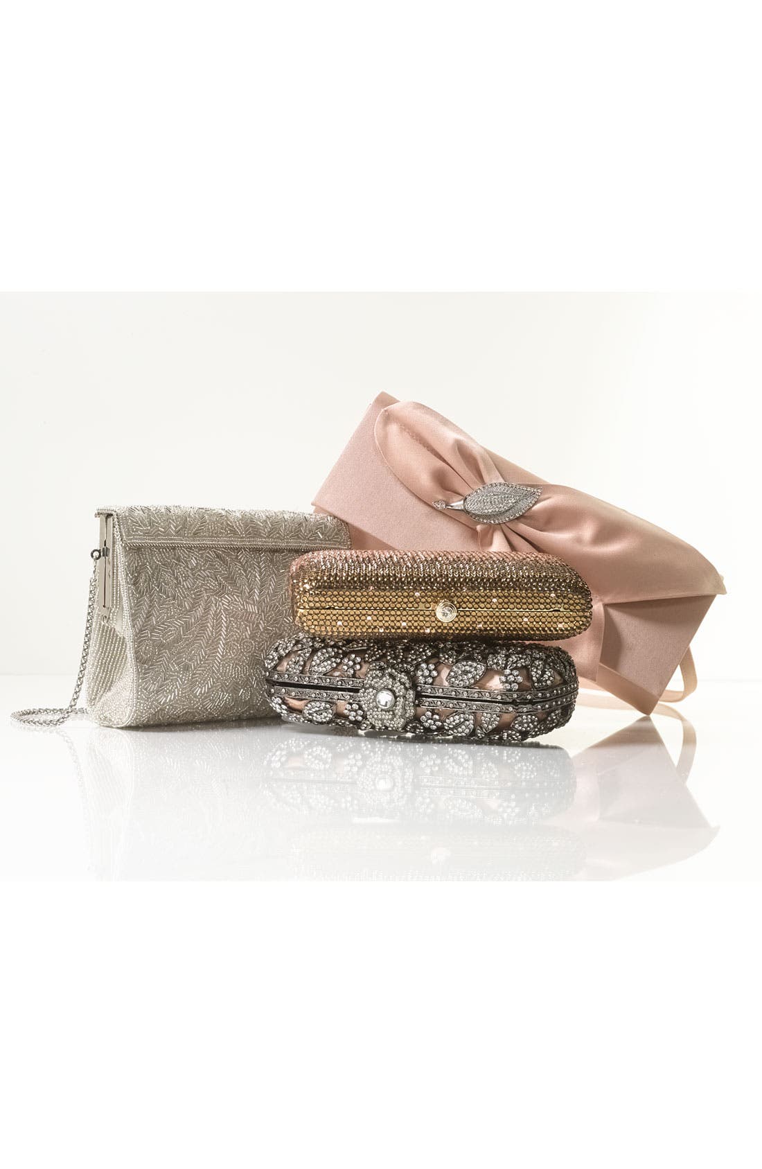 'Meadow' Beaded Frame Clutch, Alternate, color, BLACK BEAD