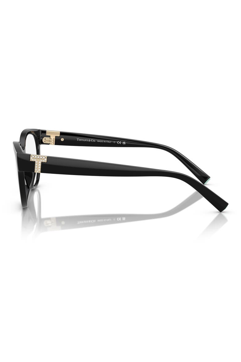 52mm Cat Eye Optical Glasses, Alternate, color, BLACK
