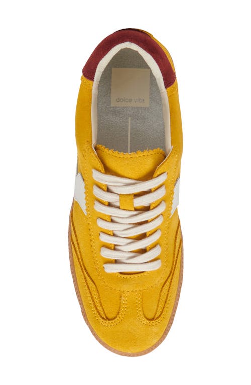 Dolce Vita Notice Sneakers Mustard Suede In Orange