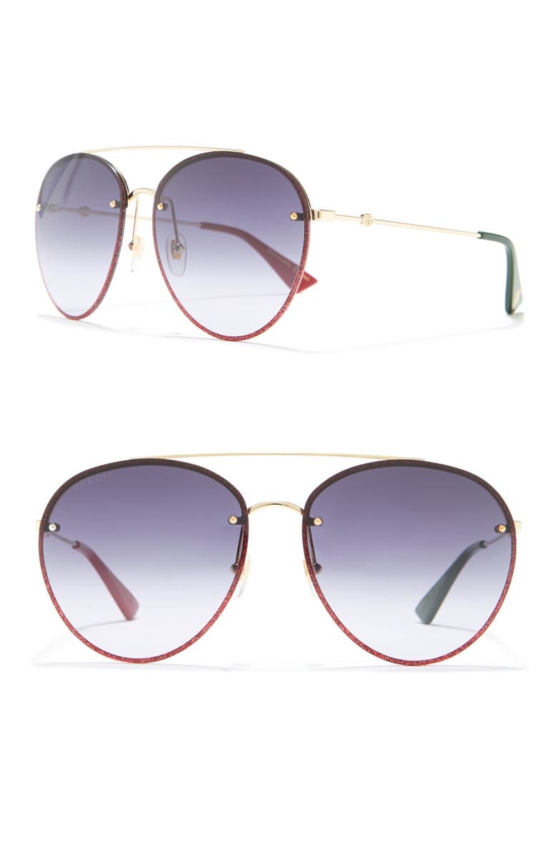 Gucci 62mm Round Sunglasses, Main, color,