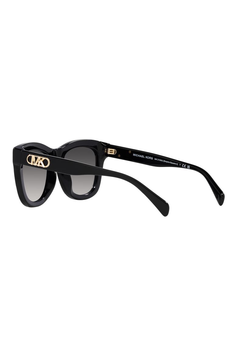 Empire 52mm Square Sunglasses, Alternate, color, BLACK